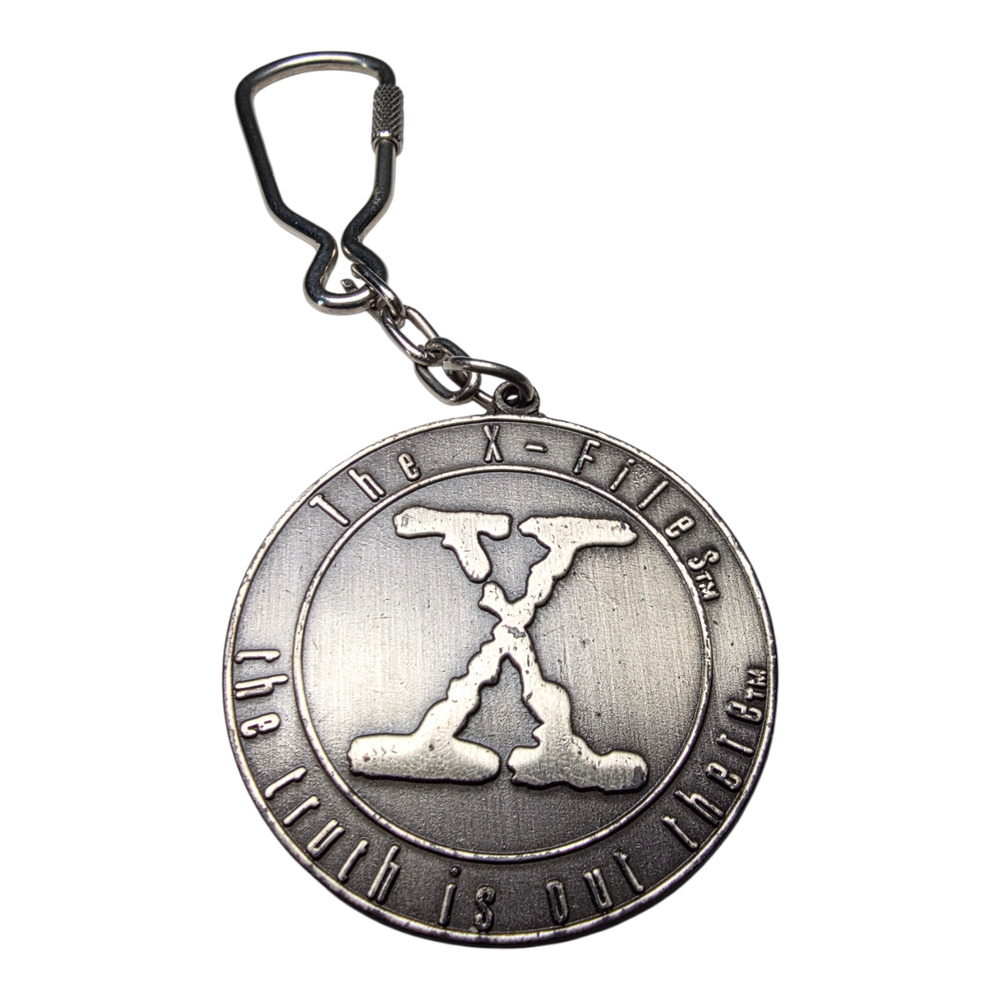 Vintage The X-Files Truth Is Out There Metal Keychain TV Show Movie